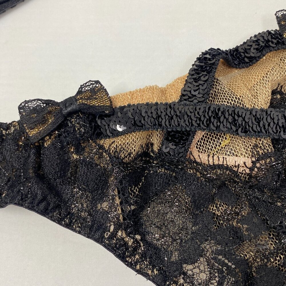 Agent Provocateur Adelia Black Gold SOIREE 34B/2 Set - Picture 11 of 16